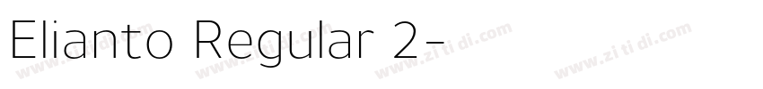 Elianto Regular 2字体转换